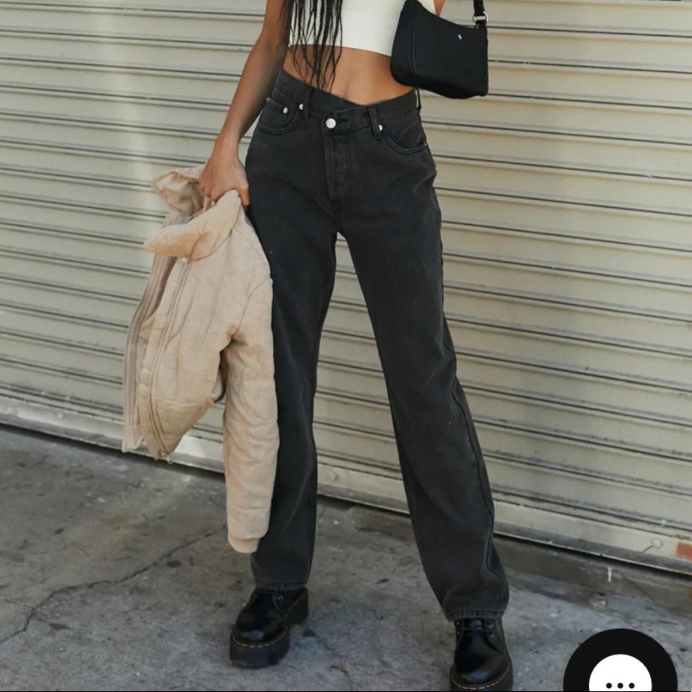 Princess Polly Holly High Waisted Crossover Jeans